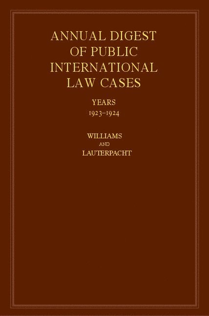 International Law Reports 1
