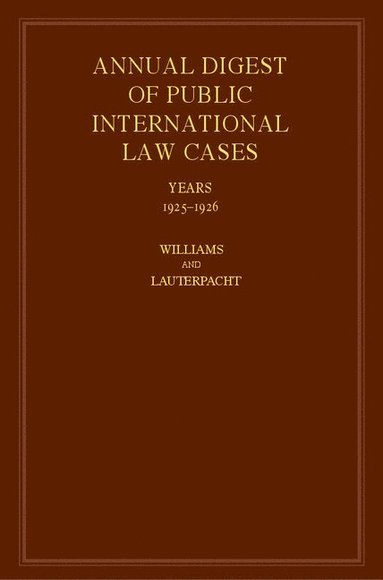 bokomslag International Law Reports