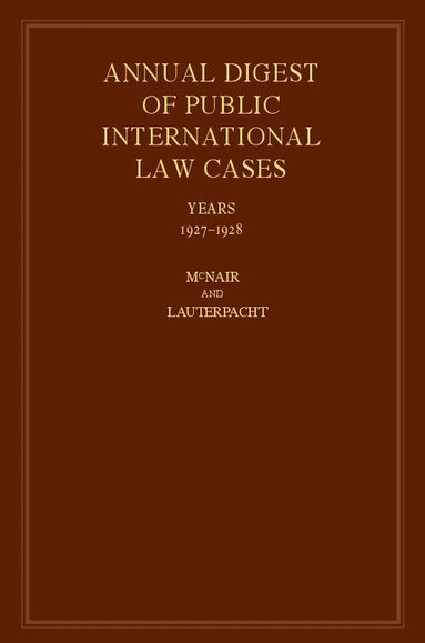 Arnold D. McNair, H. Lauterpacht - International Law Reports, Inbunden