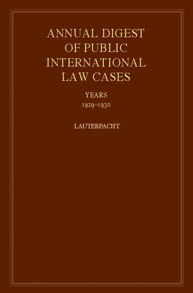H. Lauterpacht - International Law Reports, Inbunden