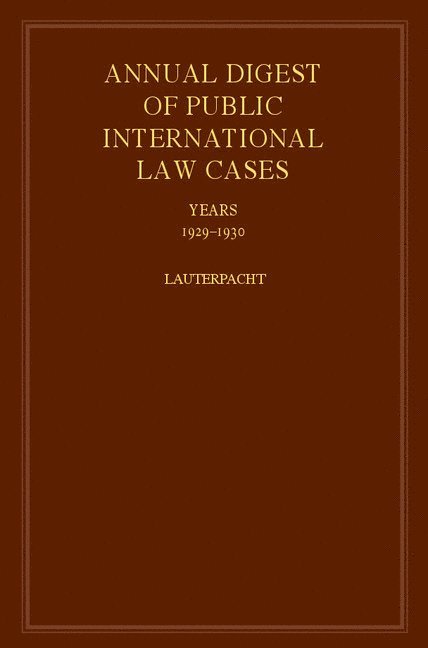 International Law Reports 1