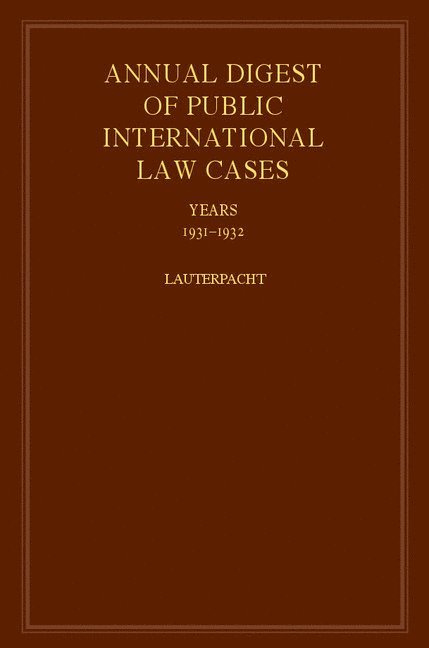International Law Reports 1