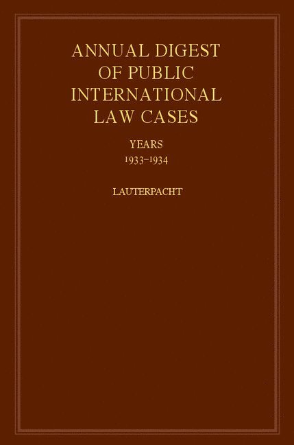 International Law Reports 1