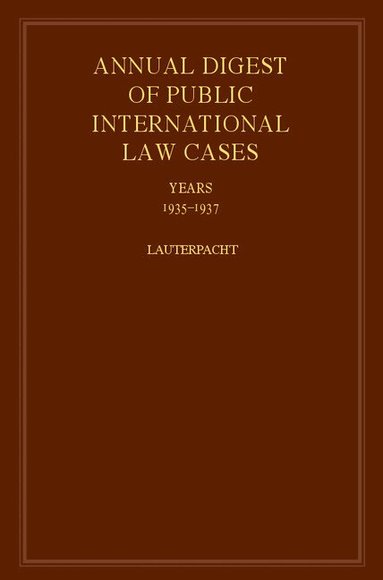 H. Lauterpacht - International Law Reports, Inbunden