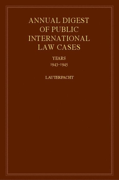bokomslag International Law Reports