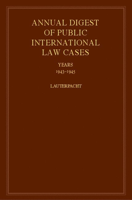 International Law Reports 1