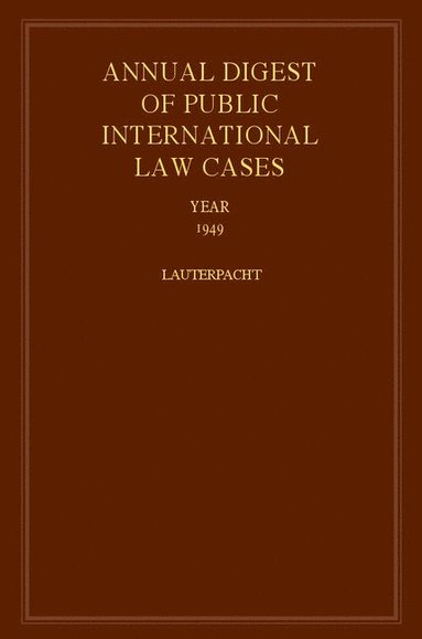 bokomslag International Law Reports
