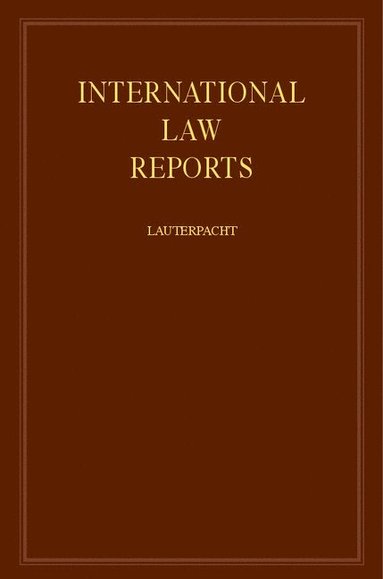 bokomslag International Law Reports