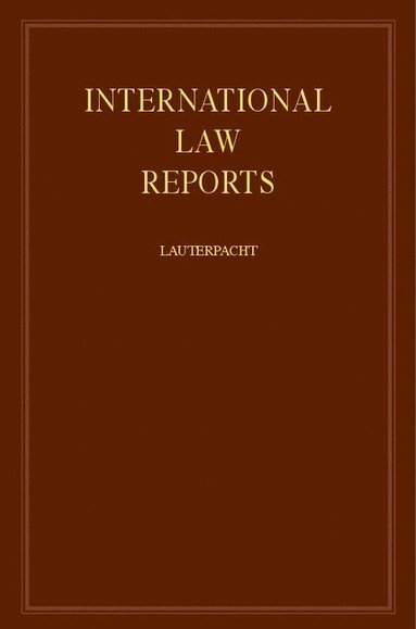 bokomslag International Law Reports