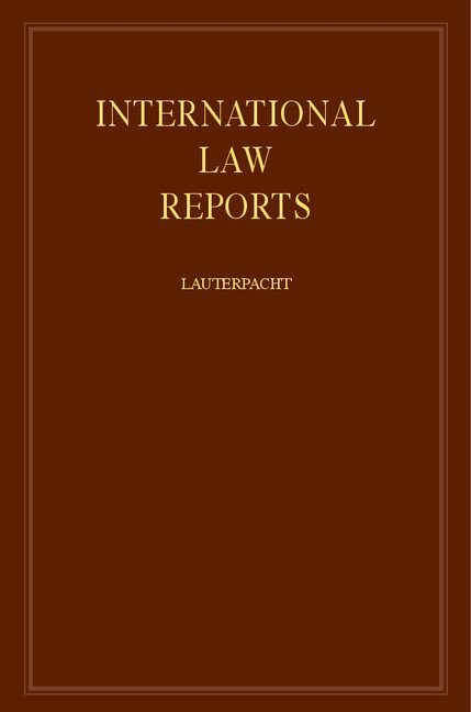 E. Lauterpacht - International Law Reports, Inbunden. Tillgänglighet: Lägg i varukorg