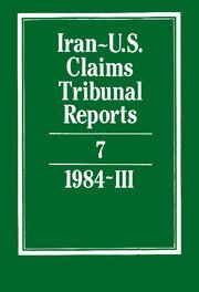 bokomslag Iran-U.S. Claims Tribunal Reports: Volume 7