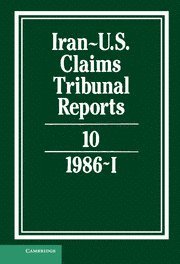 bokomslag Iran-US Claims Tribunal Reports: Volume 10