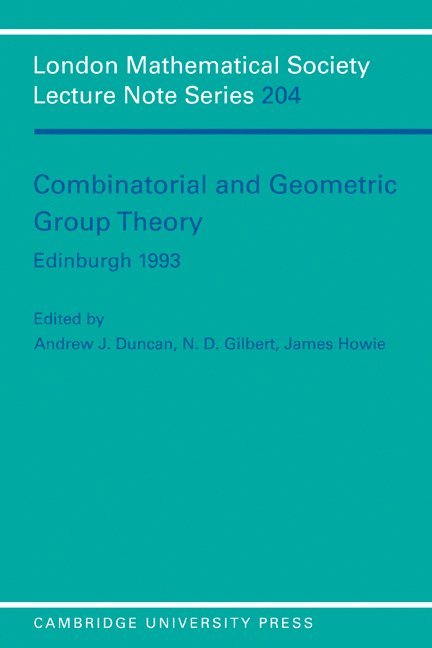 Combinatorial and Geometric Group Theory, Edinburgh 1993 1