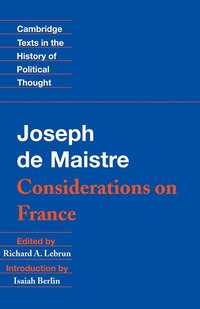 bokomslag Maistre: Considerations on France