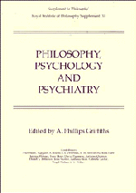 A. Phillips Griffiths, A. Phillips Griffiths - Philosophy, Psychology and Psychiatry, Häftad