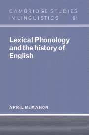 bokomslag Lexical Phonology and the History of English