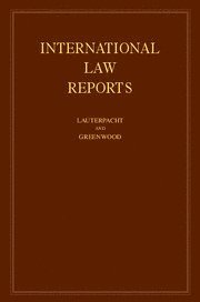 bokomslag International Law Reports