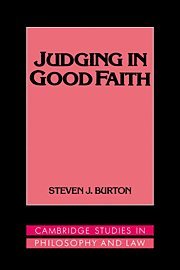 bokomslag Judging in Good Faith