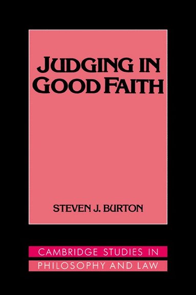 bokomslag Judging in Good Faith