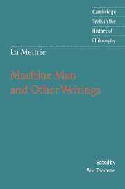 bokomslag La Mettrie: Machine Man and Other Writings