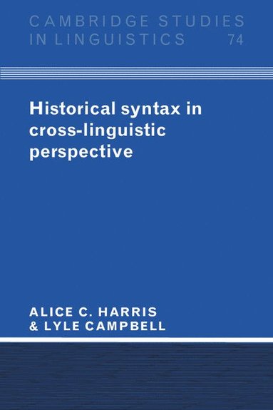 bokomslag Historical Syntax in Cross-Linguistic Perspective