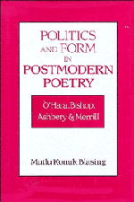 bokomslag Politics and Form in Postmodern Poetry