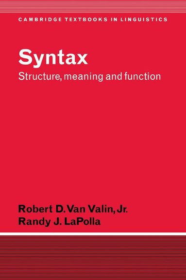 Robert D. van Valin Jr, Randy J. LaPolla - Syntax, Häftad