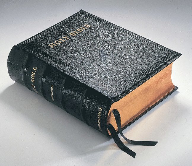 KJV Lectern Bible with Apocrypha, Black Goatskin Leather over Boards, KJ986:XAB