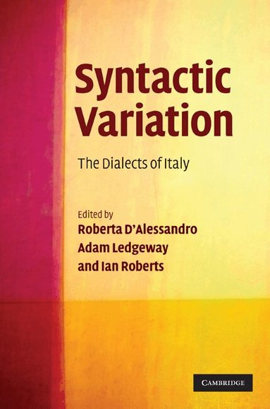 Roberta D'Alessandro, Adam Ledgeway, Ian Roberts - Syntactic Variation, Inbunden