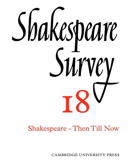 Shakespeare Survey 1