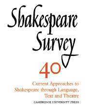 bokomslag Shakespeare Survey
