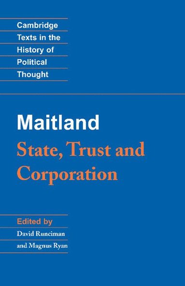 bokomslag Maitland: State, Trust and Corporation