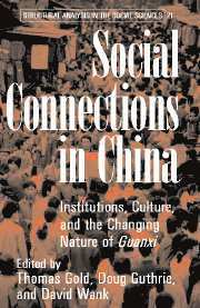 Thomas Gold, Doug Guthrie, David Wank - Social Connections in China, Häftad