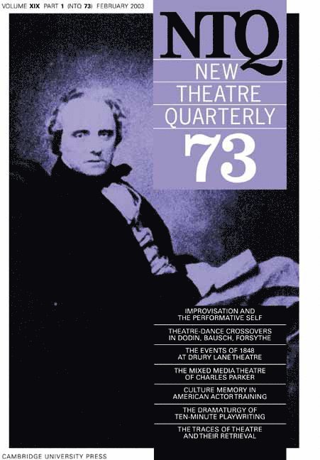 Simon Trussler, Clive Barker - New Theatre Quarterly 73: Volume 19, Part 1, Häftad