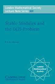 F. E. A. Johnson, J. W. S. Cassels, N. J. Hitchin - Stable Modules and the D(2)-Problem, Häftad
