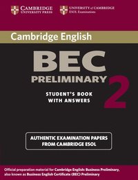 bokomslag Cambridge BEC Preliminary 2 Student's Book with Answers