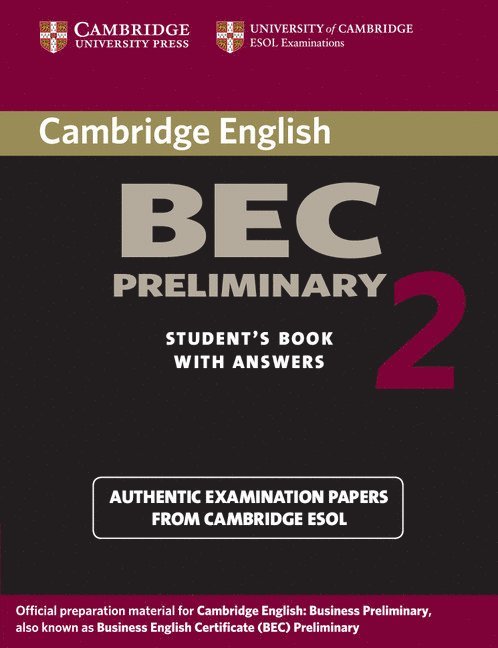 Cambridge BEC Preliminary 2 Student's Book with Answers 1