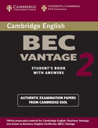 bokomslag Cambridge BEC Vantage 2 Student's Book with Answers