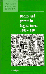 bokomslag Decline and Growth in English Towns 1400-1640