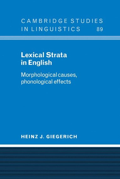 bokomslag Lexical Strata in English