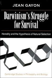 Jean Gayon, Jean (Universite de Paris VII) Gayon - Darwinism's Struggle for Survival, Inbunden