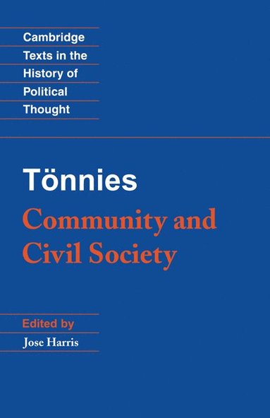 bokomslag Tnnies: Community and Civil Society
