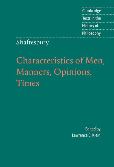 bokomslag Shaftesbury: Characteristics of Men, Manners, Opinions, Times