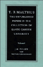 bokomslag T. R. Malthus: The Unpublished Papers in the Collection of Kanto Gakuen University