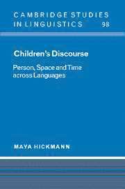 bokomslag Children's Discourse: Person, Space and Time Across Languages