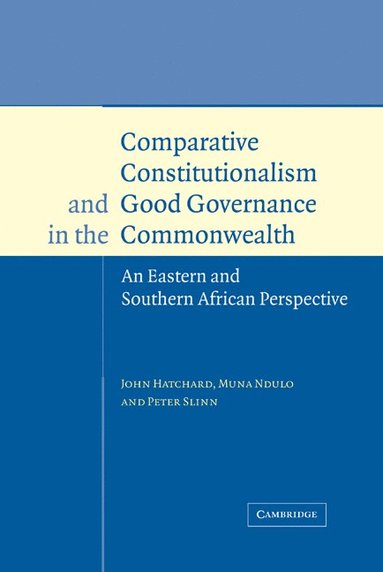 bokomslag Comparative Constitutionalism and Good Governance in the Commonwealth