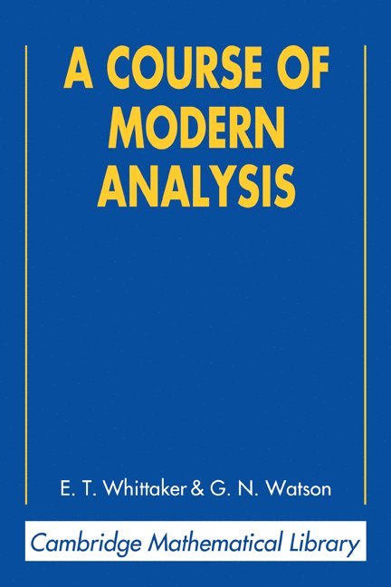 A Course of Modern Analysis 1