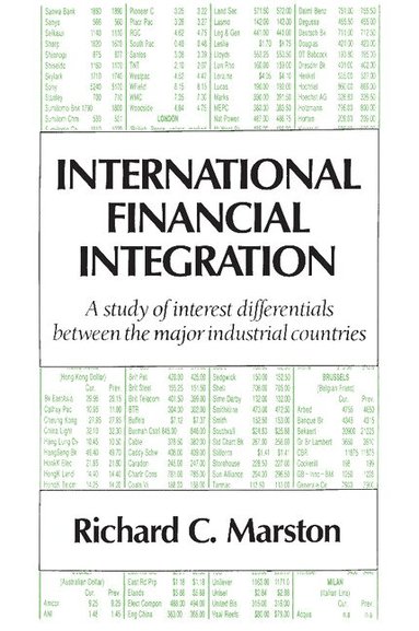 Richard C. Marston - International Financial Integration, Häftad