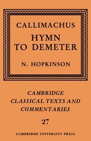 bokomslag Callimachus: Hymn to Demeter