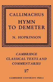 Callimachus: Hymn to Demeter 1